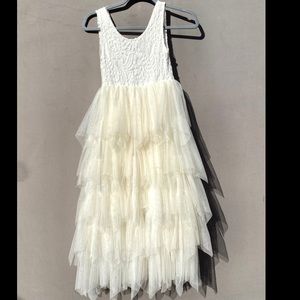 Girls Flower Girl Ivory Dress